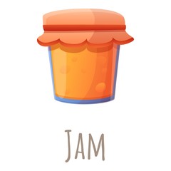 Jam jar icon. Cartoon of jam jar vector icon for web design isolated on white background