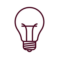 Isolated electric light bulb vector design