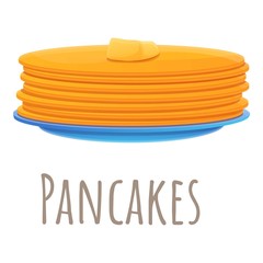Pancakes icon. Cartoon of pancakes vector icon for web design isolated on white background