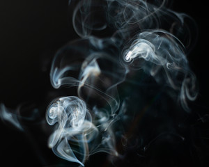 Smoke on a black background