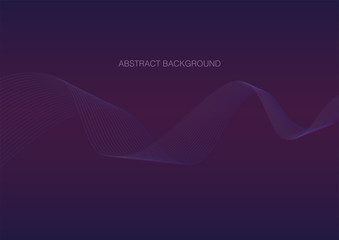 Abstract background with wave of dots. Vector illustration