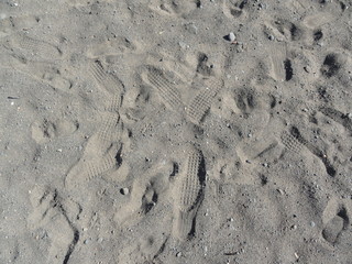 footprints in the sand