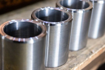 Silver metal cylinder