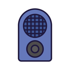 Isolated speaker machine vector design