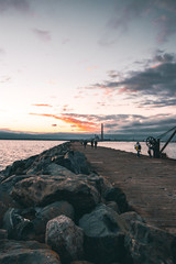 A Beautiful Sunset With A Walk.