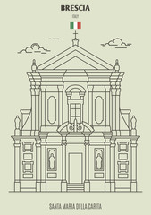 Chiesa di Santa Maria della Carita in Brescia, Italy. Landmark icon