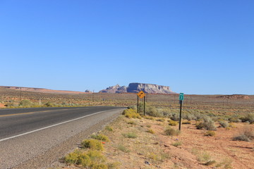 View of the desert and mountains. USA.