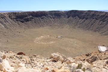 Large crater from a meteorite. USA.