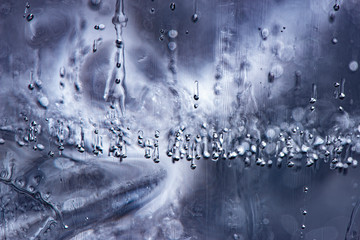 Naklejka na ściany i meble ice texture close up in the macro detail