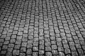 Brick stone street road.