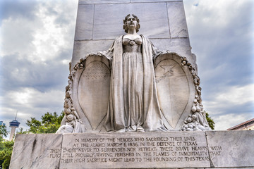 Alamo Heroes Cenotaph Memorial San Antonio Texas - obrazy, fototapety, plakaty