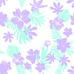 Creative Flowers Fashion Seamless Beautiful Pattern For Surface , Invitation , Notebook, Banner , Wrap Paper ,Textiles, Cover, Magazine ,Postcard Background ,Textile