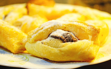 Pastas de hojaldre con chocolate
