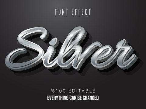 Silver Gradient Font Effect