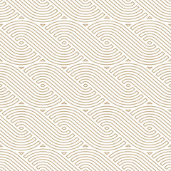 Vector geometric pattern. Seamless braided linear pattern.