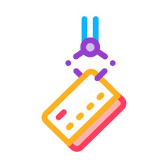 Credit Card Theft Icon Vector. Outline Credit Card Theft Sign. Isolated Contour Symbol Illustration