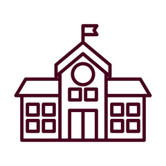 Isolated school building vector design