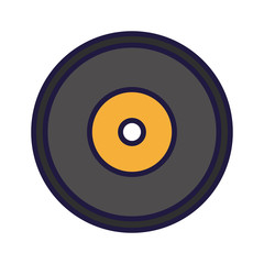 Isolated music vinyl vector design