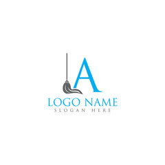 A letter/mop logo design template full vector