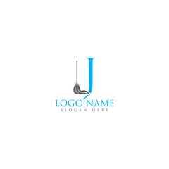 J letter/mop logo design template full vector