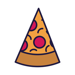 Isolated pizza food vector design