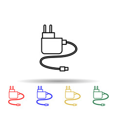 Amp power supply multi color style icon. Simple thin line, outline vector of computer parts icons for ui and ux, website or mobile application