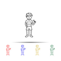 early boyhood multi color style icon. Simple thin line, outline vector of generation icons for ui and ux, website or mobile application