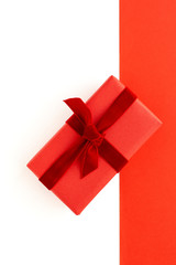 Gift boxes decorated on colorful background