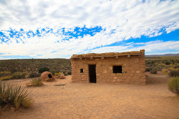 Building of the ancient Indians of the Hopi tribe - obrazy, fototapety, plakaty