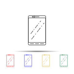 generation without frame phones multi color style icon. Simple thin line, outline vector of generation icons for ui and ux, website or mobile application