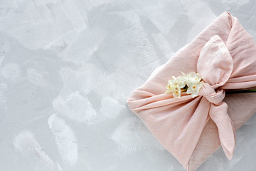 Gift boxes decorated on colorful background