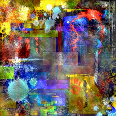 Modern trendy abstract art. Digital painting