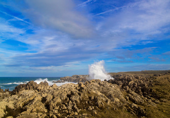 coast of Cantabria, storm