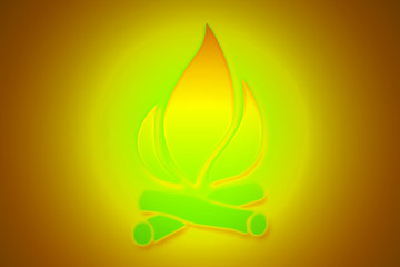 Fondo de llama verde y amarillo.