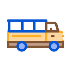 Truck Icon Vector. Outline Truck Sign. Isolated Contour Symbol Illustration