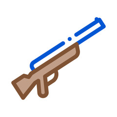 Gun Icon Vector. Outline Gun Sign. Isolated Contour Symbol Illustration