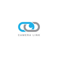 Fototapeta premium link camera logo design template. full vector