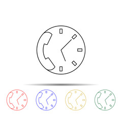 clock and tube multi color style icon. Simple thin line, outline vector of measure icons for ui and ux, website or mobile application