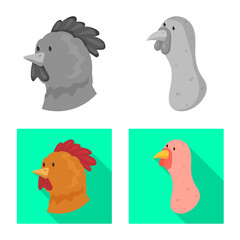 Isolated object of agriculture and breeding symbol. Collection of agriculture and organic vector icon for stock.