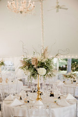 flowers center piece wedding day tables