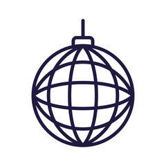 Isolated disco sphere vector design