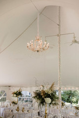 wedding chandelier tent venue
