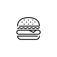 Burger Street Food Icon Logo