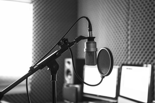 Musicians on Live Session Black and White. - Powered by Adobe