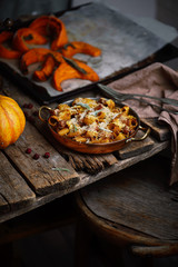 PUMPKIN BAKED ZITI WITH SAGE SAUSAGE .style rustic
