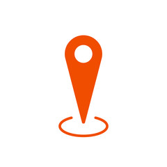 Location icon, gps marker, map pin.