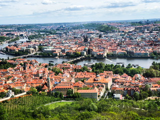 Fototapeta premium panoramic view of the prague city