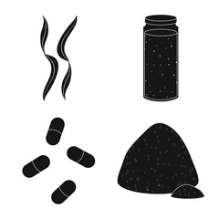 Vector illustration of grass and natural sign. Collection of grass and seaweed stock symbol for web.