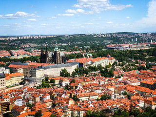 Naklejka na ściany i meble panoramic view of the prague city