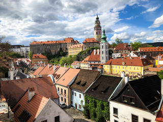 Fototapeta na wymiar close up view of the czech city Cesky Krumlov